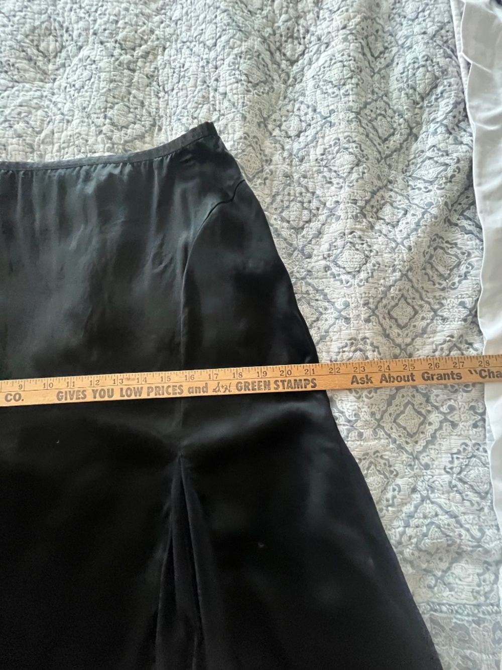 VTG Ideology 100% Silk Handkerchief Hem Skirt Black Sz 12 Dark Romantic Goth - Picture 6 of 10
